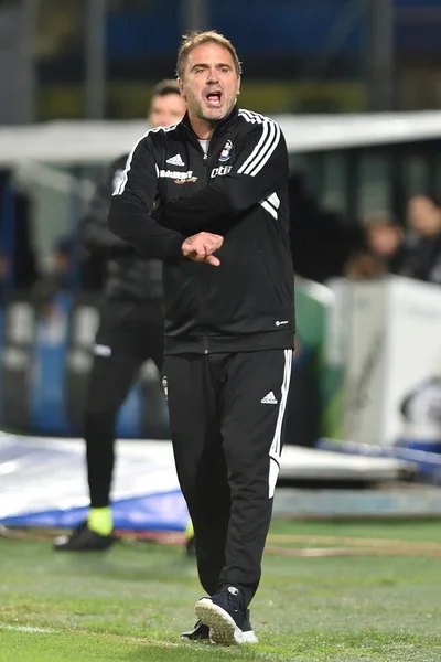 Entrenador Principal Pisa Luca Angelo Durante Partido Fútbol Italiano Serie — Foto de Stock