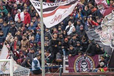 Reggina taraftarları İtalyan futbol takımı B maçında Reggina 1914 'te Benevento Calcio' ya karşı Reggio Calabria, İtalya 'daki Oreste Granillo Stadyumu' nda oynadılar.