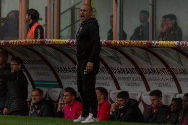 Cannavaro Fabio teknik direktörü Benevento İtalya 'nın Serie B maçında Reggina 1914-Benevento Calcio maçında Reggio Calabria, İtalya' daki Oreste Granillo stadyumunda, 27 Kasım 2022