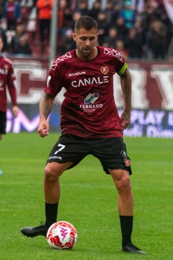 Menez Jeremy Reggina 'nın İtalyan futbolu serisi B maçındaki portresi Reggina 1914 - Benevento Calcio maçı Reggio Calabria, İtalya' daki Oreste Granillo stadyumunda, 27 Kasım 2022 - Fotoğraf: Valentina Giannetton