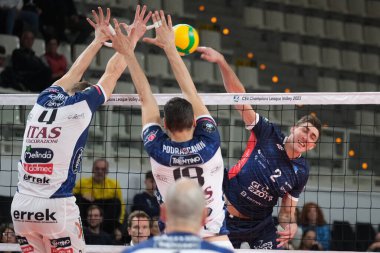 Lukasz Kaczmarek - CEV Şampiyonlar Ligi voleybol maçı sırasında Grupa Azoty ZAKSA Kedzierzyn-Kozle ITAS Trentino 'ya karşı Zaksa K? dzierzyn-Kozle Trento, İtalya' daki BLM Group Arena 'da, 29 Kasım 2022 - Fotoğraf: Roberto Tommasin