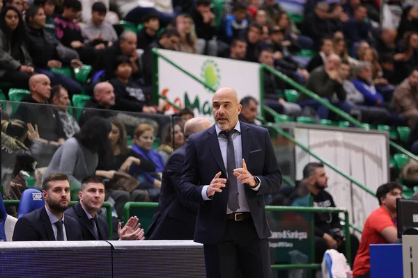 Aristeidis Lykogiannis Paok Mateco Během Basketbalového Zápasu Ligy Mistrů Dinamo — Stock fotografie