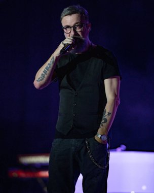 Marco Masini İtalyan şarkıcı Müzik Konseri sırasında Marco Masini - Ti innamorerai di Noi Bergamo, İtalya 'daki Creberg Teatro' da, 1 Aralık 2022 - Fotoğraf: Silvia Colomb