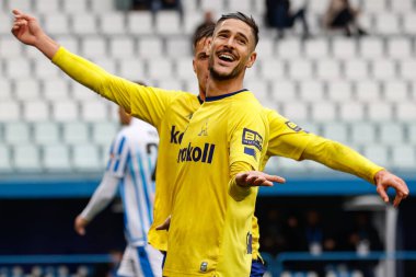 Diego Falcinelli, İtalya 'nın Ferrara kentindeki Paolo Mazza Stadyumu' nda oynanan SPAL-Modena FC maçında 1-2 'lik gol attıktan sonra kutlama yaptı.