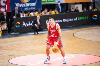 #Basketbol Şampiyonlar Ligi 'nde oynayan UNAHOTELS Reggio Emilia' dan 20 ANDREA CINCIARINI, AEK Athens BC ile UNAHOTELS Reggio Emilia arasında 7 Aralık 2022 tarihinde Atina, Yunanistan 'da oynanan karşılaşma. - Fotoğraf: Stefanos Kyriazis
