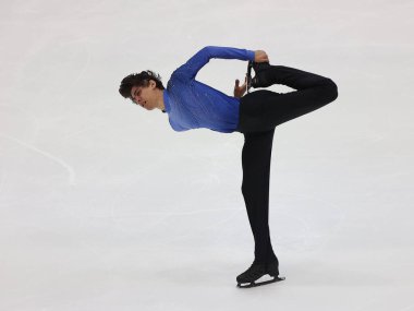 Nikolaj Memola (Ita), İtalya 'nın Torino kentinde düzenlenen 2022 ISU ISU Paten Grand Prix finalleri sırasında İtalya' nın Torino kentinde düzenlenen Artistik Patinaj Finali sırasında gerçekleştirilen Artistik Patinaj Finali sırasında (Ita) - Fotoğraf: Valerio Orig