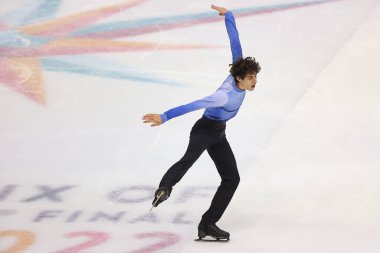 Nikolaj Memola (Ita), İtalya 'nın Torino kentinde düzenlenen 2022 ISU ISU Paten Grand Prix finalleri sırasında İtalya' nın Torino kentinde düzenlenen Artistik Patinaj Finali sırasında gerçekleştirilen Artistik Patinaj Finali sırasında (Ita) - Fotoğraf: Valerio Orig