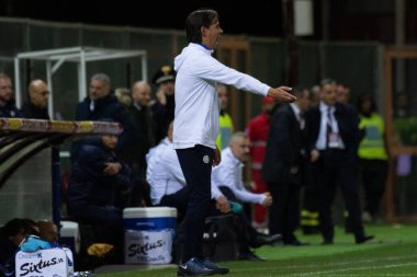 Simone Inzaghi 'nin antrenörü Inter, Reggina ve Inter' in 22 Aralık 2022 'de İtalya' nın Reggio Calabria şehrindeki Stadio Granillo 'da oynadıkları dostluk maçı sırasında