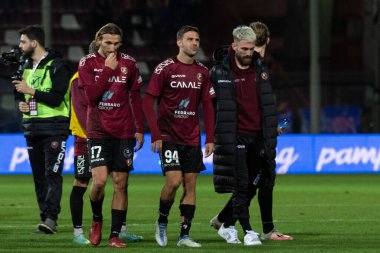 Reggina takımı, Reggio Calabria, İtalya 'daki Stadio Granillo' da oynanan dostluk maçı sırasında 22 Aralık 2022 - Valentina Giannetton