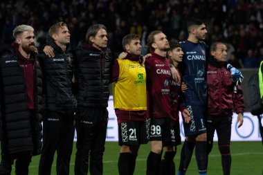 Reggina takımı, Reggio Calabria, İtalya 'daki Stadio Granillo' da oynanan dostluk maçı sırasında 22 Aralık 2022 - Valentina Giannetton