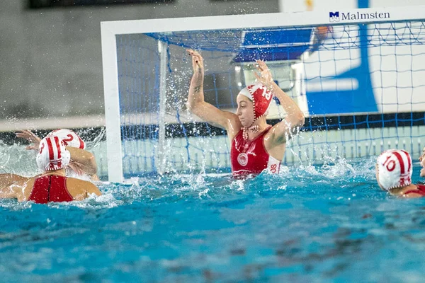Ioanna Stamatopoulou Olympiacos Piraeus Durante Waterpolo Liga Campeones Femenina Olympiacos — Foto de Stock