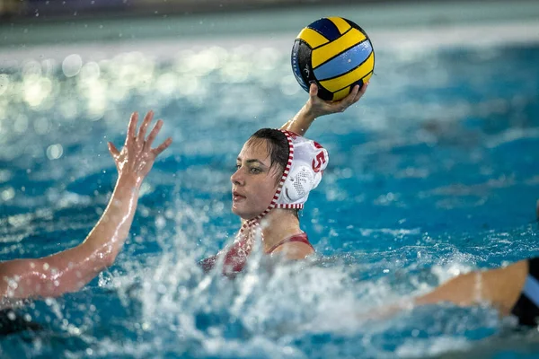 Foteini Tricha Olympiacos Piraeus 在意大利罗马Frecciarossa Water Polo举行的水球女足冠军联赛中对阵Zv Zaan 2022年12月9日 Luigi — 图库照片