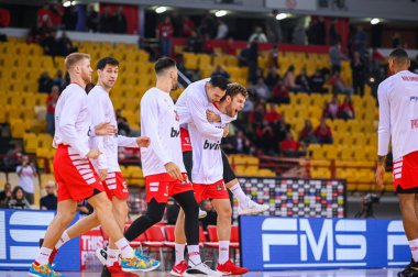 Euroleague 'de Olympiacos Pire Oyuncuları, 12. Raunt, 9 Aralık 2022' de Yunanistan 'ın başkenti Atina' da Olympiacos Pire ile Virtus Segafredo Bologna arasında oynanan karşılaşma. - Fotoğraf: Stefanos Kyriazis / LiveMedi