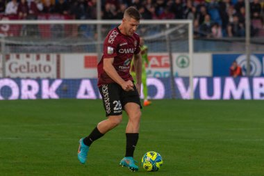 İtalyan futbol takımı Serie B maçında Gagliolo Riccardo Reggina portresi Reggina 1914 ile Frosinone Calcio arasında Reggio Calabria, İtalya 'daki Oreste Granillo Stadyumu' nda oynanmıştır.