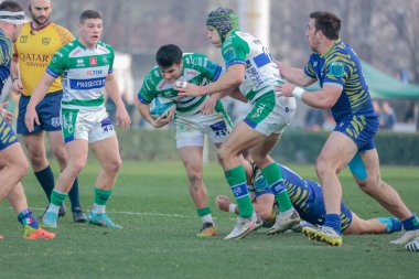 Tomas Albornoz (Benetton Rugby) United Rugby Şampiyonası maçında Benetton Rugby, Zebre Rugby Club 'a karşı Treviso, İtalya' daki Monigo stadyumunda, 24 Aralık 2022 - Fotoğraf: Mattia Radon