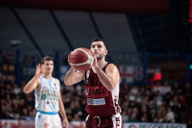 Marco Spissu (Umana Reyer Venezia) İtalya Basketbol Şampiyonası sırasında Umana Reyer Venezia, Banco di Sardegna Sassari 'ye karşı Venedik' teki Taliercio 'da, 26 Aralık 2022 - Fotoğraf: Mattia Radon