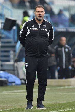 Pisa Luca D 'Angelo' nun İtalya 'daki Ferrara, İtalya' daki Paolo Mazza Stadyumu 'nda oynanan Serie B maçındaki baş antrenörü SPAL - 26 Aralık 2022