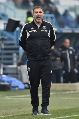Pisa Luca D 'Angelo' nun İtalya 'daki Ferrara, İtalya' daki Paolo Mazza Stadyumu 'nda oynanan Serie B maçındaki baş antrenörü SPAL - 26 Aralık 2022