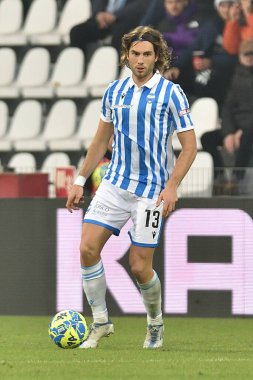 Marco Varnier (Spal) İtalya 'nın Ferrara, İtalya' daki Paolo Mazza Stadyumu 'nda 26 Aralık 2022 tarihinde oynanan maç sırasında SPAL - Gabriele Masott