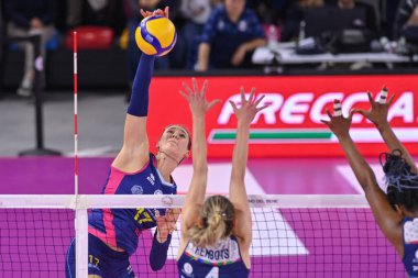 Ekaterina Antropova (Savino Del Bene Scandicci) voleybol sırasında İtalyan Serie A1 Kadınlar Serisi Savino Del Bene Scandicci 'ye karşı Il Bisonte Firenze, Floransa' da Pala Wanny 'de, 26 Aralık 2022 - Fotoğraf: Lisa Guglielm