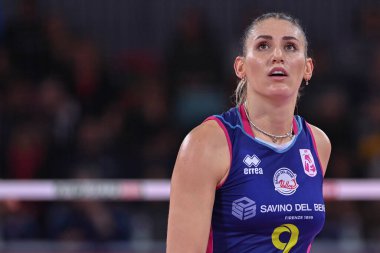 Camilla Mingardi (Savino Del Bene Scandicci) voleybol sırasında İtalyan Serie A1 Kadınlar Serisi Savino Del Bene Scandicci ile Il Bisonte Firenze arasında Floransa 'da düzenlenen Pala Wanny maçında, 26 Aralık 2022 - Fotoğraf: Lisa Guglielm