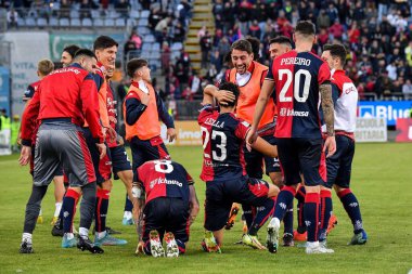 Cagliari Calcio 'dan Nunzio Lella, Esultanza, Joy gol attıktan sonra İtalya' nın Cagliari, İtalya 'daki Cagliari maçında Cagliari-Cosenza maçı sırasında, 26 Aralık 2022 - Credit: Luigi Can
