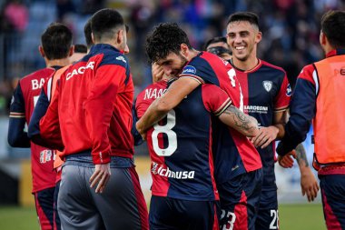 Cagliari Calcio 'dan Nunzio Lella, Esultanza, Joy gol attıktan sonra İtalya' nın Cagliari, İtalya 'daki Cagliari maçında Cagliari-Cosenza maçı sırasında, 26 Aralık 2022 - Credit: Luigi Can
