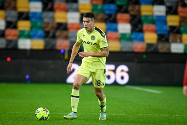 Udinese 'nin Nehuen Perez portresi Udinese Calcio vs Athletic Bilbao (portreler arşivi) maçı sırasında 17 Aralık 2022' de Udine, İtalya 'daki Dacia Arena' da eylem halindeydi.