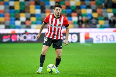 Athletic Bilbao 'nun Unai Vencedor portresi Udinese Calcio vs Athletic Bilbao (portreler arşivi) maçı sırasında 17 Aralık 2022' de İtalya 'nın Udine kentindeki Dacia Arena' da sahnelendi.