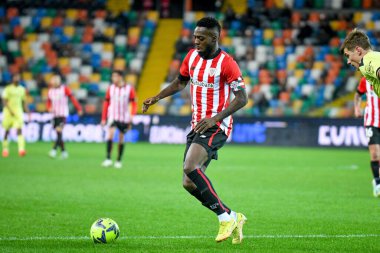 Athletic Bilbao 'nun Inaki Williams portresi Udinese Calcio vs Athletic Bilbao (portreler arşivi) maçı sırasında 17 Aralık 2022' de İtalya 'nın Udine kentindeki Dacia Arena' da çekildi.