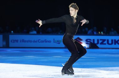 Aleksandr Selevko during the ice skating exhibition 