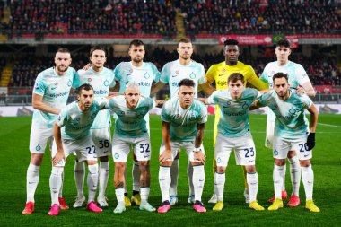 The team (FC Inter) during italian soccer Serie A match AC Monza vs Inter - FC Internazionale at the U-Power Stadium in Monza, Italy, January 07, 2023 - Credit: Luca Rossin