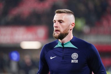 Milan Skriniar (FC Inter) during italian soccer Serie A match AC Monza vs Inter - FC Internazionale at the U-Power Stadium in Monza, Italy, January 07, 2023 - Credit: Luca Rossin