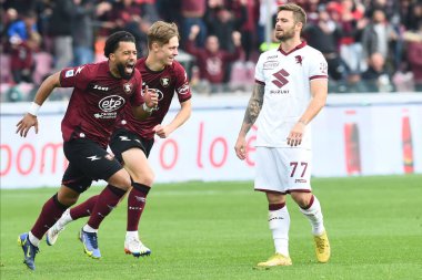 Tonny Vilhena of US Salernitana  rejoices after scoring a goal of 1-1 during the friendly football match US Salernitana 1919 v FC Torino  at Arechi stadium  - Credit: Agostino Gemito/LiveMedi