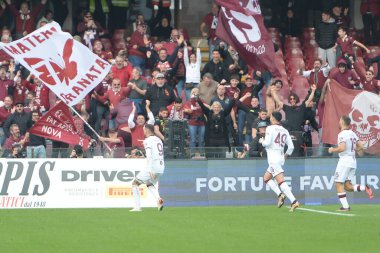 Antonio Sanabria of Torino FC  rejoices after scoring a goal of 0-1  during the Serie A match between US Salernitana 1919 v FC Torino  at Stadio Arechi   - Credit: Danilo Gemito/LiveMedi