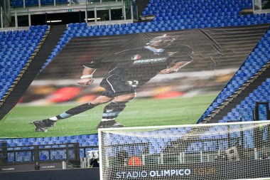 photo of Sinisa Mihajlovic exhibited in Curva Maestrelli during the Italian Football Championship League A 2022/2023 match between SS Lazio vs Empoli FC at the Olimpic Stadium in Rome on 08 January 2023. - Credit: Fabrizio Corradetti/LiveMedi
