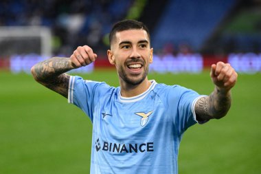 Mattia Zaccagni (SS Lazio) celebrates after scoring the goal 2-0 during the Italian Football Championship League A 2022/2023 match between SS Lazio vs Empoli FC at the Olimpic Stadium in Rome on 08 January 2023. - Credit: Fabrizio Corradetti/LiveMedi