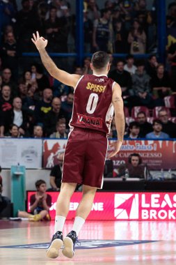 Marco Spissu (Umana Reyer Venezia) during Italian Basketball A Serie  Championship Umana Reyer Venezia vs Tezenis Verona at the Taliercio in Venice, Italy, January 08, 2023 - Credit: Mattia Radon