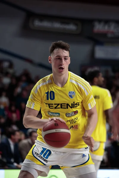 Davide Casarin (Tezenis Verona) during Italian Basketball A Serie  Championship Umana Reyer Venezia vs Tezenis Verona at the Taliercio in Venice, Italy, January 08, 2023 - Credit: Mattia Radon