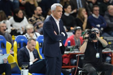 Andrea Anastasi  - Head coach of Sir Safety Susa Perugia during Volleyball Italian Serie A Men Superleague Championship WithU Verona vs Sir Safety Susa Perugia at the Pala AGSM-AIM in Verona, Italy, January 08, 2023 - Credit: Roberto Tommasin