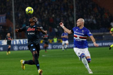 Victor Osimhen of Napoli  during italian soccer Serie A match UC Sampdoria vs SSC Napoli at the Luigi Ferraris stadium in Genova, Italy, January 08, 2023 - Credit: AGN Fot