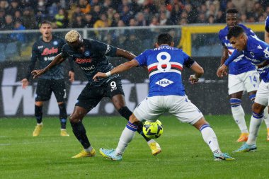 Victor Osimhen of Napoli  during italian soccer Serie A match UC Sampdoria vs SSC Napoli at the Luigi Ferraris stadium in Genova, Italy, January 08, 2023 - Credit: AGN Fot