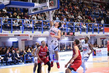 Bruno Mascolo (Happycasa Brindisi) during Italian Basketball A Serie  Championship Happy Casa Brindisi vs Openjobmetis Varese at the PalaPentassuglia in Brindisi, Italy, January 08, 2023 - Credit: Damiano Tasc