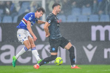 Sam Lammers (Sampdoria) - Amir Kadri Rrahmani  (Napoli) during italian soccer Serie A match UC Sampdoria vs SSC Napoli at the Luigi Ferraris stadium in Genova, Italy, January 08, 2023 - Credit: Danilo Vig