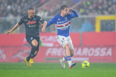 Stanislav Lobotka (Napoli) - Filip Djuricic (Sampdoria) during italian soccer Serie A match UC Sampdoria vs SSC Napoli at the Luigi Ferraris stadium in Genova, Italy, January 08, 2023 - Credit: Danilo Vig