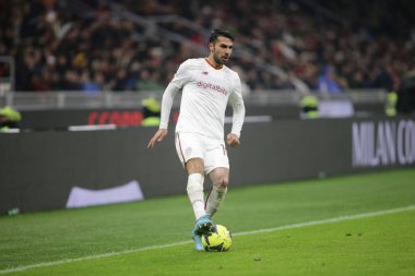 Zeki Celik of As Roma during the Italian Serie A, football match between Ac Milan and As Roma on Jannuary 08, 2023 at San Siro Stadium, Milan, Italy. Photo Nderim Kaceli - Credit: Nderim Kaceli/LiveMedi