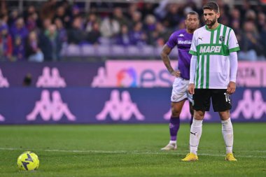 Domenico Berardi (US Sassuolo) takes a penalty during italian soccer Serie A match ACF Fiorentina vs US Sassuolo at the Artemio Franchi stadium in Florence, Italy, January 07, 2023 - Credit: Lisa Guglielm