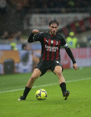 Davide Calabria of Ac Milan during the Italian Serie A, football match between Ac Milan and As Roma on Jannuary 08, 2023 at San Siro Stadium, Milan, Italy. Photo Nderim Kaceli - Credit: Nderim Kaceli/LiveMedi