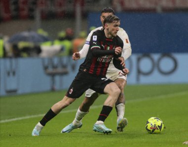 Alexis Saelemaekers of Ac Milan during the Italian Serie A, football match between Ac Milan and As Roma on Jannuary 08, 2023 at San Siro Stadium, Milan, Italy. Photo Nderim Kaceli - Credit: Nderim Kaceli/LiveMedi