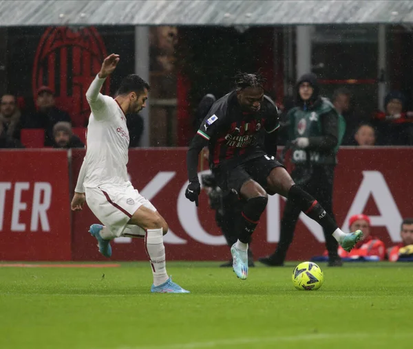 Rafael Leao of Ac Milan during the Italian Serie A, football match between Ac Milan and As Roma on Jannuary 08, 2023 at San Siro Stadium, Milan, Italy. Photo Nderim Kaceli - Credit: Nderim Kaceli/LiveMedi